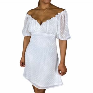 NWT Missguided Tall Puff Sleeve Dobby Mini Dress Size 4